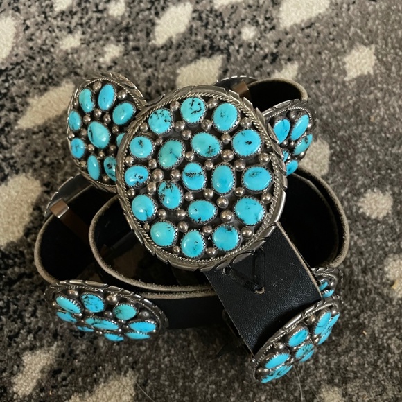 Vintage Tommy Moore Navajo Concho Belt, signed - Picture 2 of 5